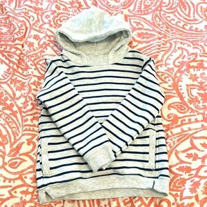 Zara, Boys, size 4-5, navy blue striped sweatshirt